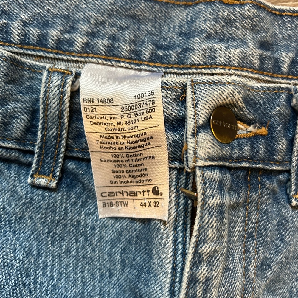 Carhartt Men's Relaxed Fit Blue Jeans - Picture 4 of 4